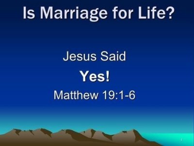 Bible Truth blog image - Marriage For Life?